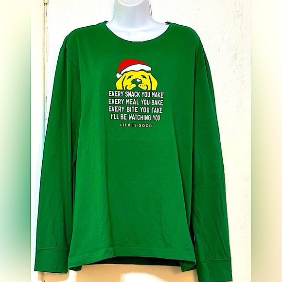 Life Is Good Holiday Theme T-shirt. Men’s Size Large. - Picture 1 of 9